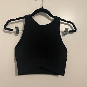 NWOT Sage collective ribbed black cropped workout top